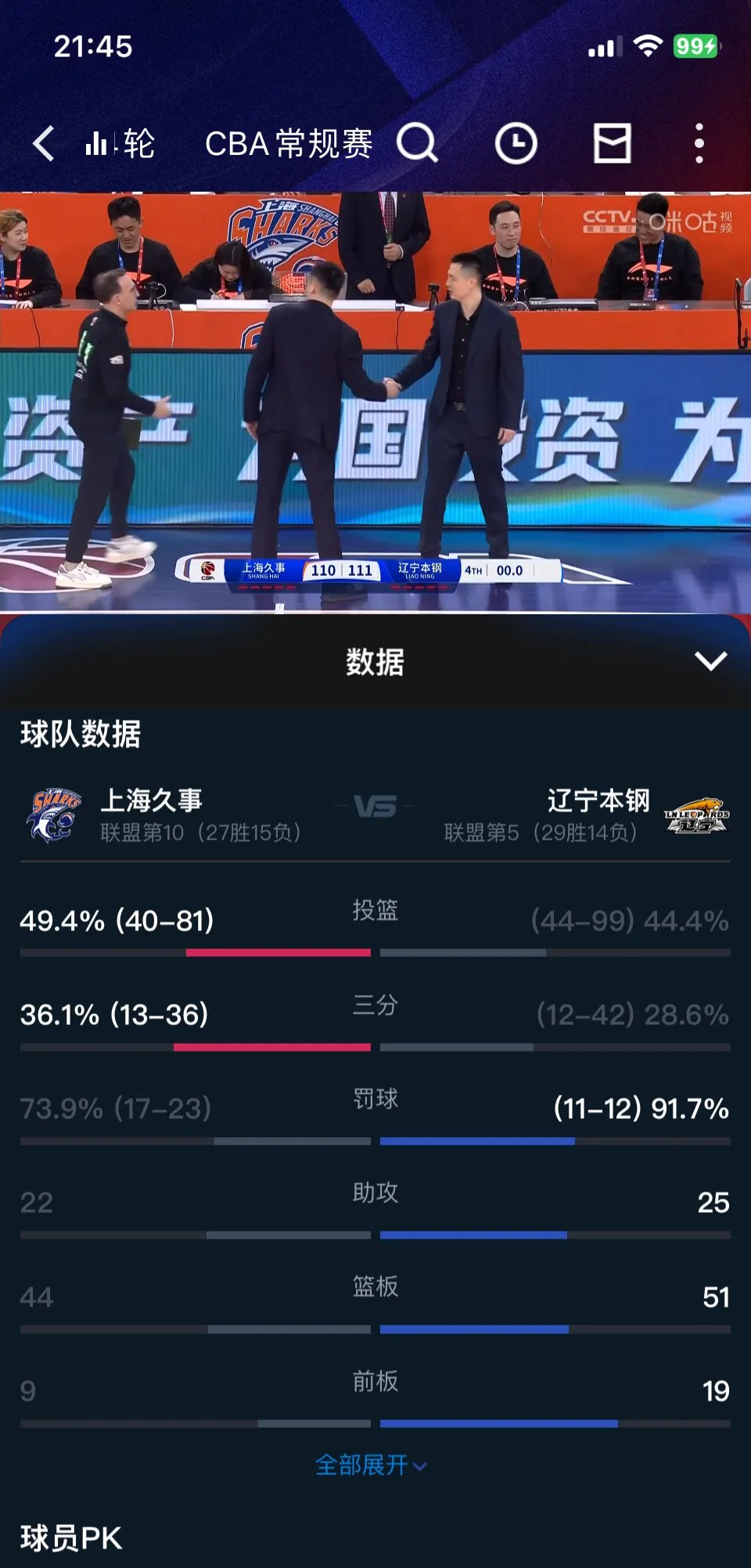 辽宁队再战赢球，实力傲视全场